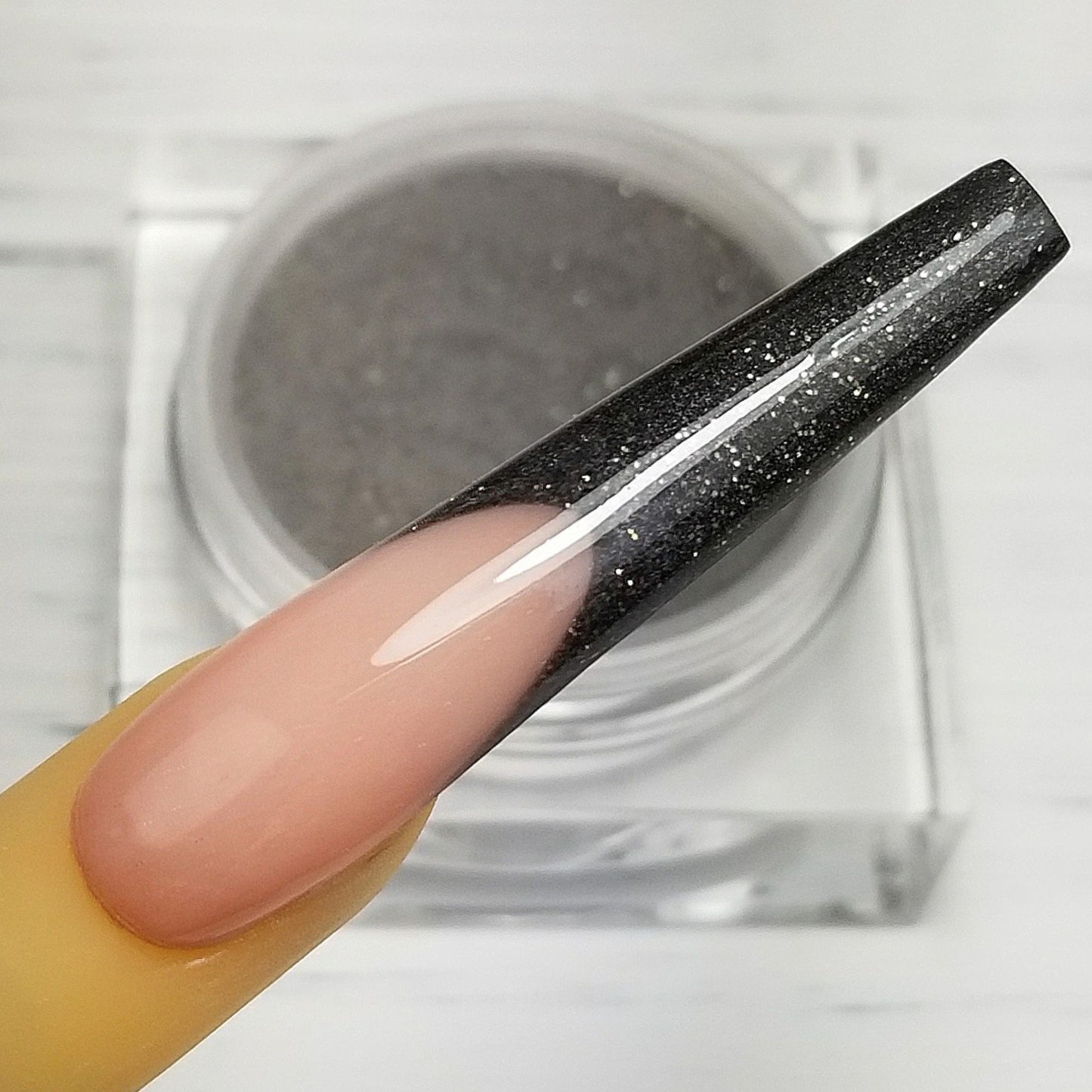 COLOURED ACRYLIC POWDER - SILVERS & BLACKS